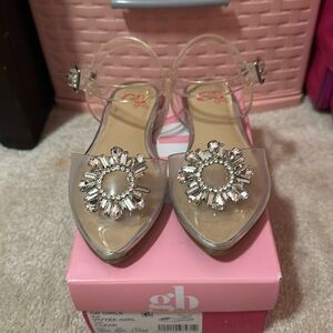 GB Girls | Clear Rhinestone Dress Shoes